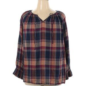 Chaps Plaid Blouse